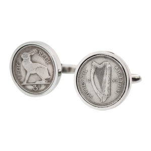 Genuine Irish 3d threepence coin cufflink 1950 Thinking Of You Dad Mum 1950 Irish coin cufflinks- Great gift idea Special Friend