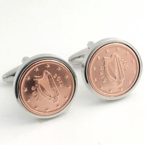 2012 Irish 1 cent coin cufflinks